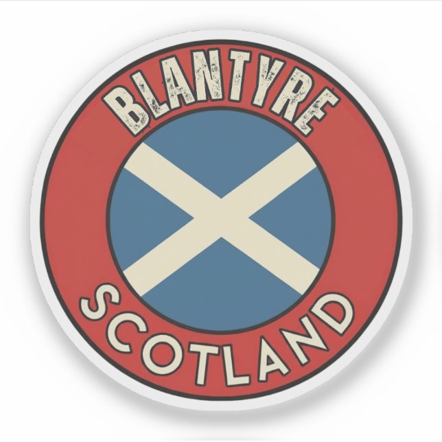 Pegatina Blantyre, Escocia (Anverso)