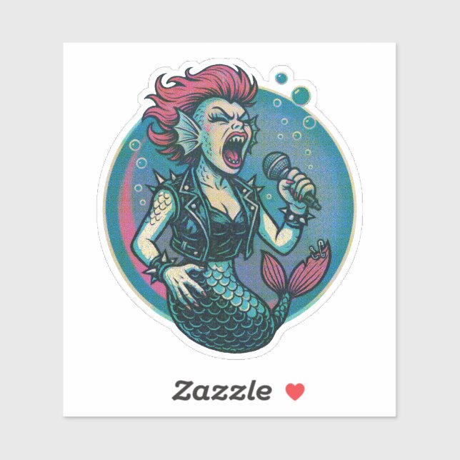 Pegatina Blaring Vinyl Siren (Hoja)