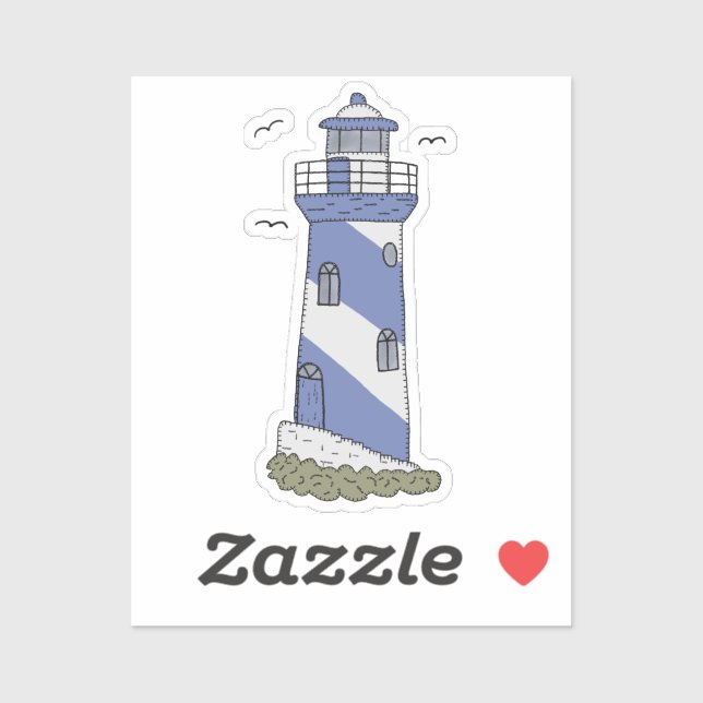 Pegatina blauer Leuchturm (Hoja)