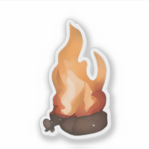 Pegatina Blazing Campfire Warmth
