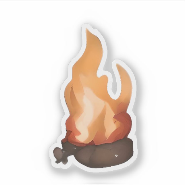 Pegatina Blazing Campfire Warmth (Anverso)
