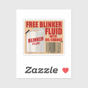 Pegatina Blinker Fluid Idiot Gag camisa regalo para Mechani
