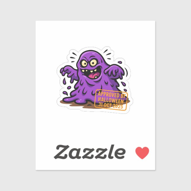 Pegatina Blob personalizado - Aprobado en Halloween (Hoja)