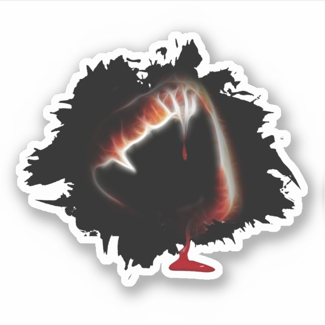 Pegatina Bloody Fangs Halloween (Anverso)