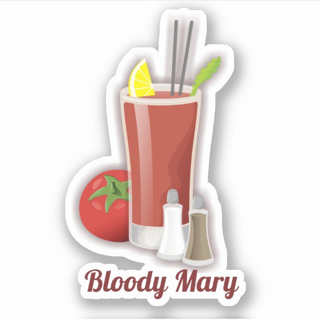 Pegatina Bloody Mary (Anverso)