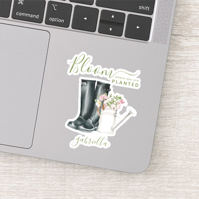 Pegatina Bloom Donde Se Plantea Una Cita Inspiradora (Detalle)