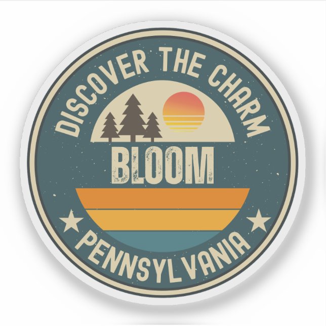 Pegatina Bloom, Pensilvania (Anverso)