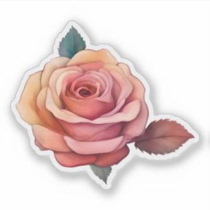 Pegatina Bloom rosa rosa Rubor