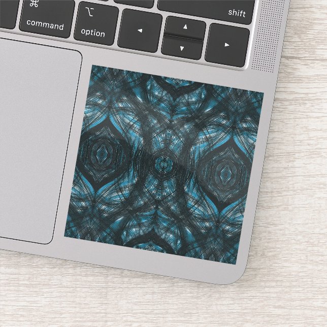 Pegatina Blue Abstract Watercolor Art (Detalle)