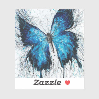 Pegatina Blue and Black Butterfly