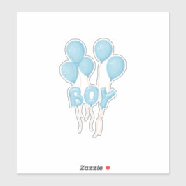 Pegatina Blue Baby Boy Balloon Celebration 