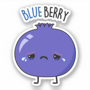 Pegatina Blue Berry Funny Blueberry Pun