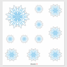 Pegatina Blue Big Snowflake Set