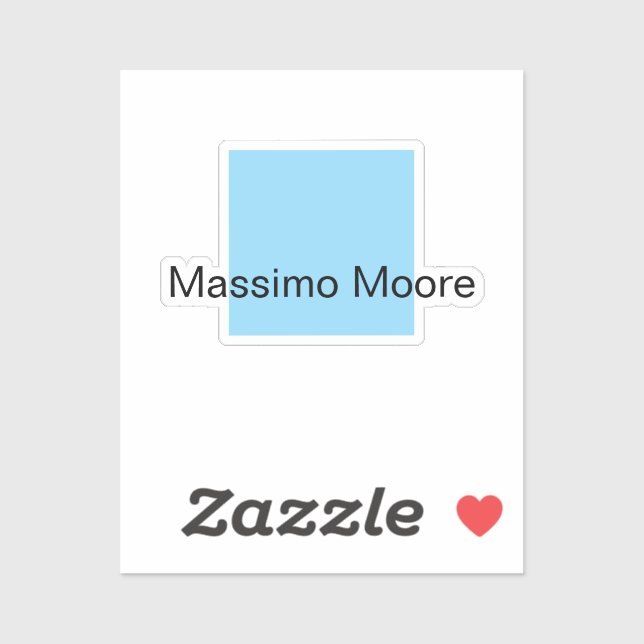 Pegatina Blue Black White Plain Elegant Own Name (Hoja)