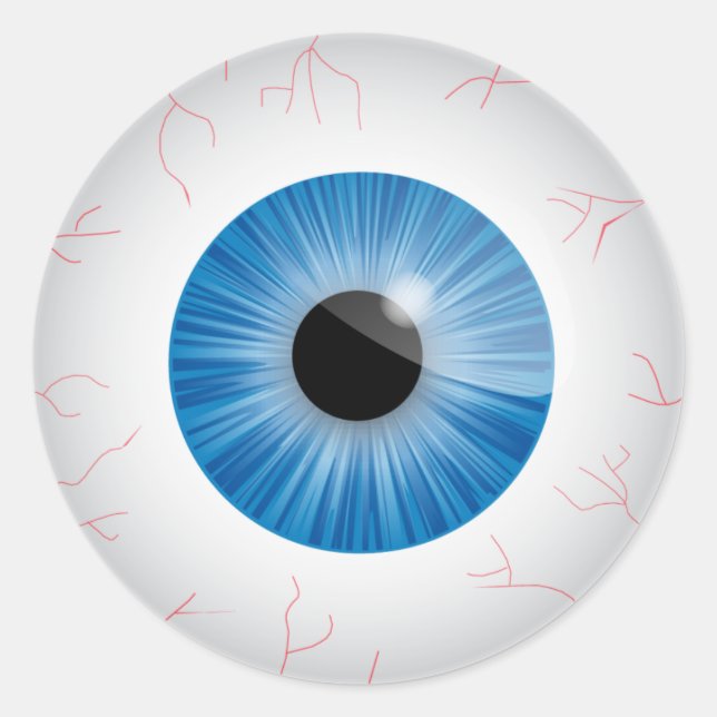 Pegatina Blue Bloodshot Eyeball (Anverso)