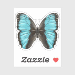 Pegatina Blue Butterfly Insectos Art Nature Lover