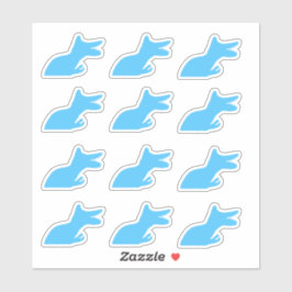 Pegatina Blue Dinosaur Tyrannosaur Custom-Cut Vinyl Sticker