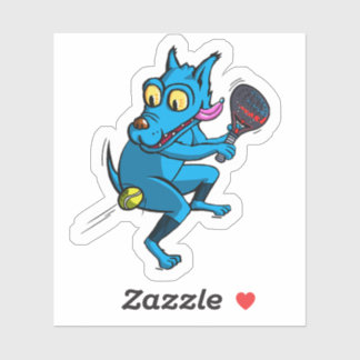 Pegatina Blue dog padel