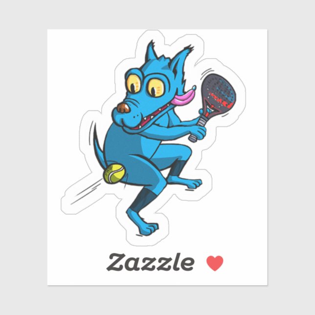 Pegatina Blue dog padel (Hoja)