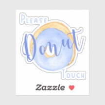 Blue Donut Divertido Por Favor No Toque