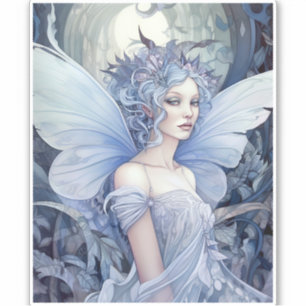 Pegatina Blue Fairy Fantasy Art