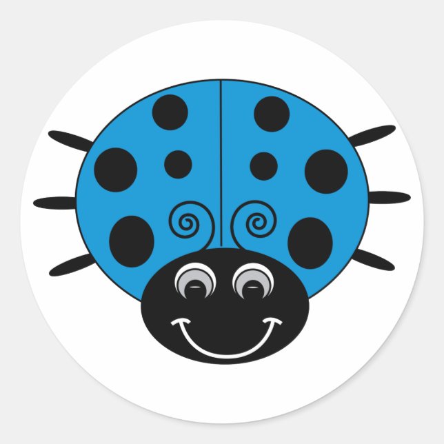 Pegatina Blue Ladybug (Anverso)
