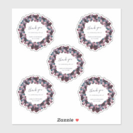 Pegatina Blue Lavender Purple Hydrangeas Boda Gracias