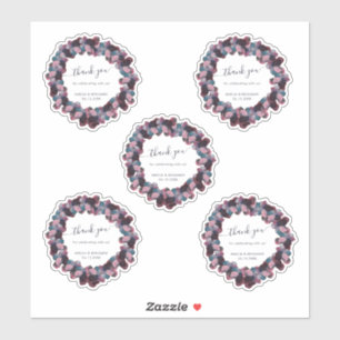 Pegatina Blue Lavender Purple Hydrangeas Boda Gracias