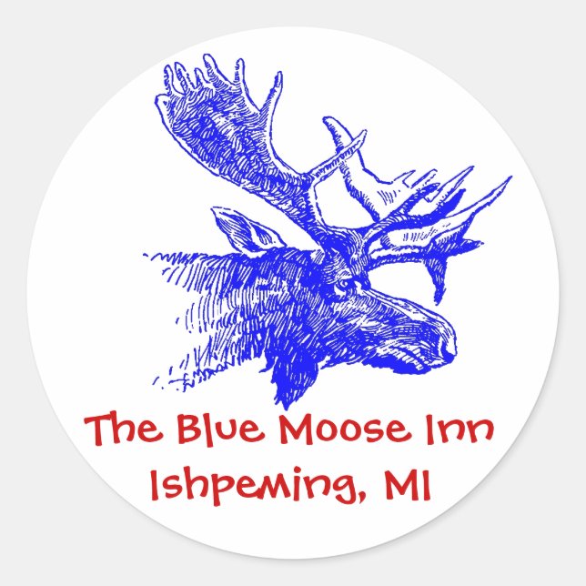 Pegatina Blue Moose Personaliza Cualquier Texto Az (Anverso)