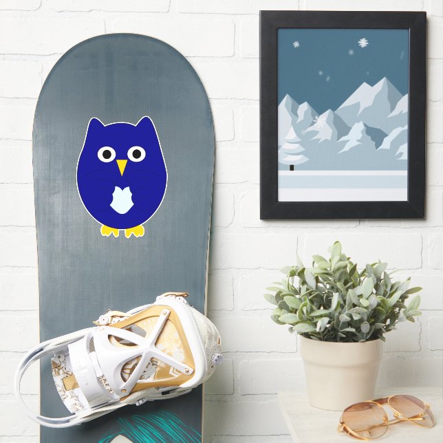 Pegatina Blue Owl Design (snowboard)