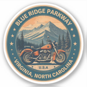 Pegatina Blue Ridge Parkway Scenic Byway viaje en motocicle