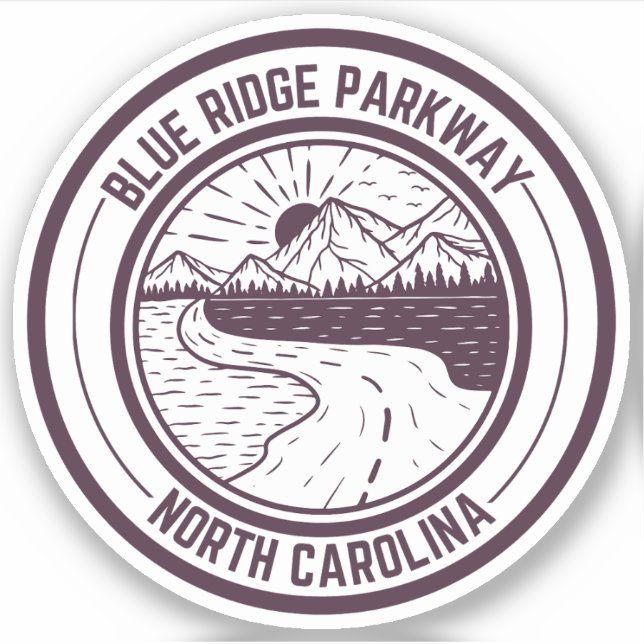 Pegatina Blue Ridge Parkway Scenic Byway Virginia North C (Anverso)