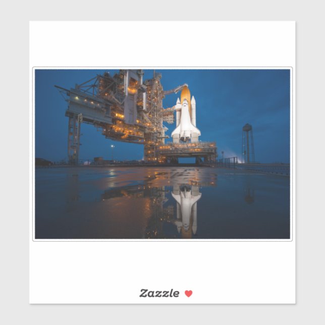 Pegatina Blue Sky for Space Shuttle Atlantis Launch (Hoja)