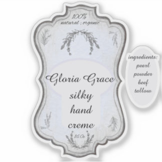 Pegatina Blue Vintage Lotion Antique Jar Bottle