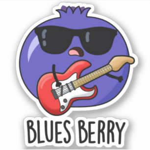 Pegatina Blues Berry Funny Fruit Pun