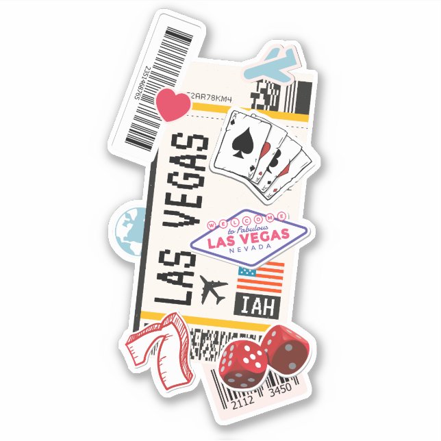 PEGATINA BOARDING PASS LAS VEGAS NEVADA USA (Anverso)