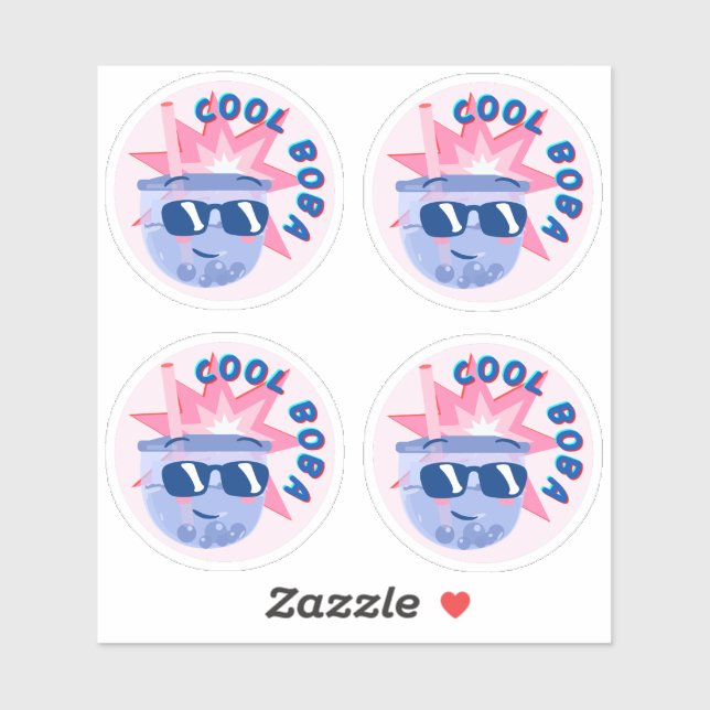 Pegatina Boba de Guay - Paquete de 4 (Hoja)