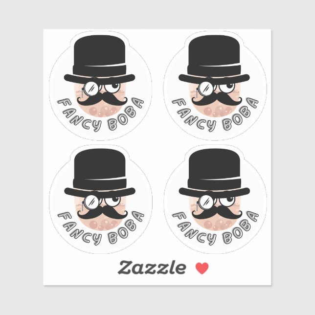 Pegatina Boba de moda - Paquete de 4 (Hoja)