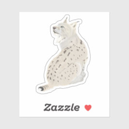 Pegatina Bobcat Sitting Woodland Animal 