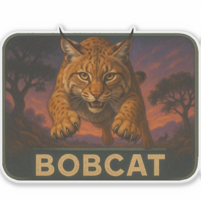 Pegatina Bobcat Sticker (Anverso)
