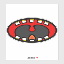 Pegatina Boca de dibujo animado riendo loca