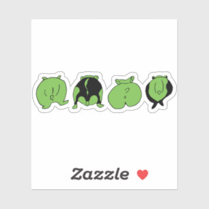 Pegatina Bocas de Hamster Verde