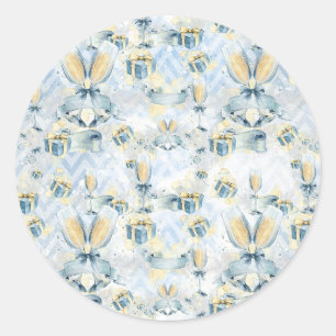 Pegatina boda con Champaigne y presentes