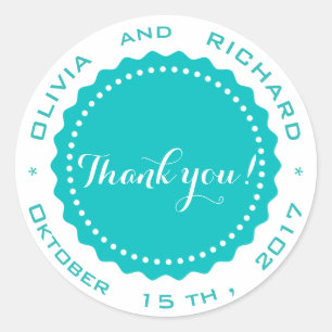 pegatina boda con sello