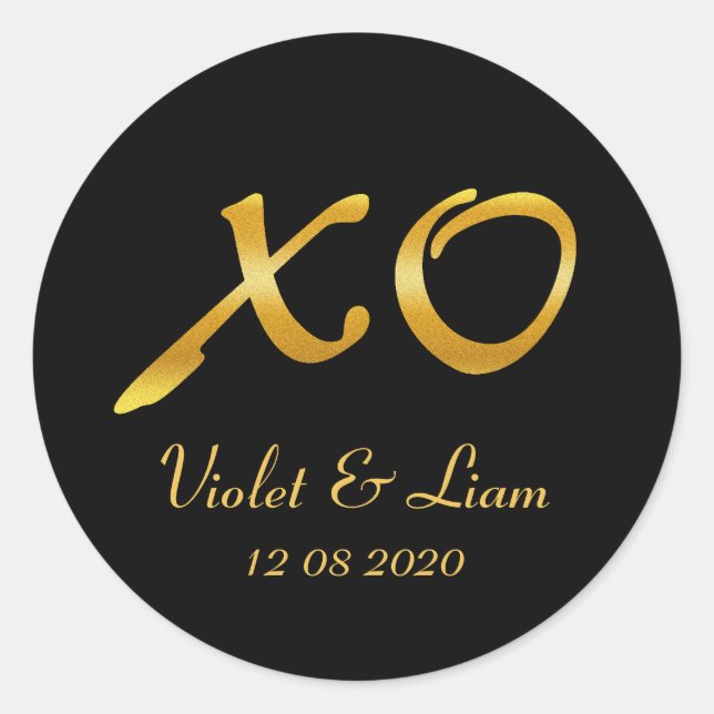 Pegatina Boda de abrazos y besos (Anverso)