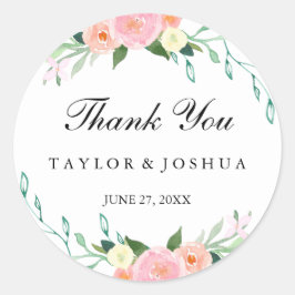 Pegatina Boda de acuarela de flores silvestres