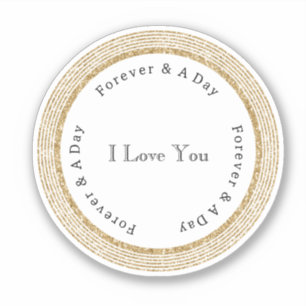 Pegatina Boda de amor Gold Forever
