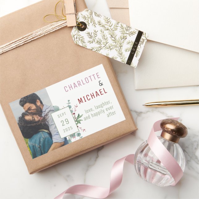Pegatina Boda de Berries y Eucalyptus (Regalar)