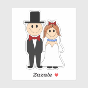 Pegatina Boda de Bride y Groom