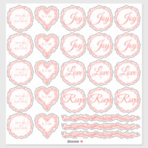 Boda de carpintería coral 1 Die Cut Vinyl